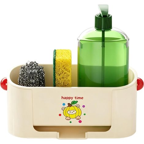 Porte-éponge pour évier Support égouttoir séchage Rapide Rangement éponge amovible Pour Le Plan De Travail Rangement Brosse À Vaisselle Frottoir À Savon Et Outil De Nettoyage (1/5)