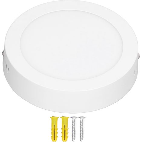 Plafonnier LED 12W Haute Luminosité Lumière Douce Ultra Mince 6500K Blanc Fixation Murale 85-265V (1/5)