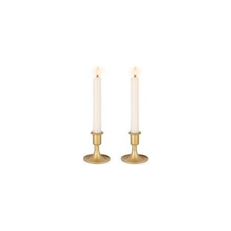 Bougroir Doré Chandelier Rétro en Or: Lot de 2 Porte-Bougies en Métal Bougeoirs Mariage pour Bougies Conique Perfect pour Centre de Table Noël Fête ou Décoration d'intérieure (1/5)