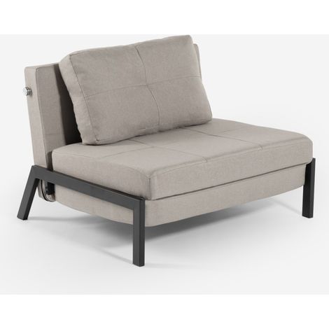 Poltrona letto in tessuto pieghevole soggiorno ufficio Selene - Grigio