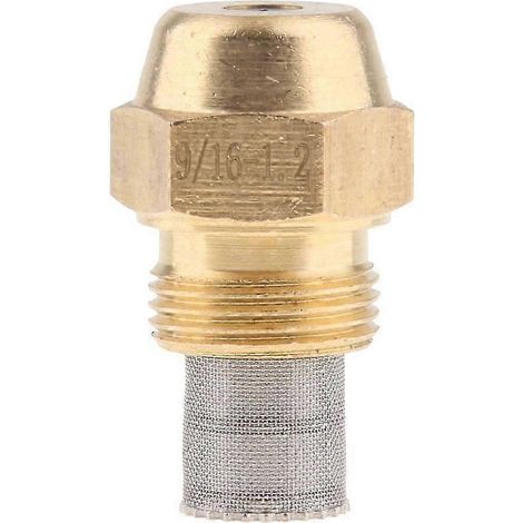 Buse de pulvérisation pour brûleur à mazout, filetage extérieur 9/16", compatible avec les chaudières, diamètre 0,2 mm-1.2mm (1/5)