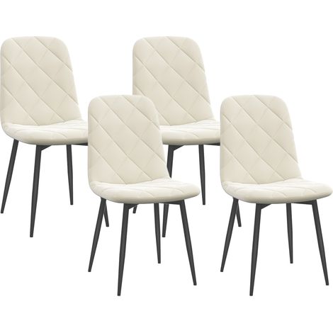 Lot de 4 chaises design esprit Chesterfield ELIO beiges (1/5)