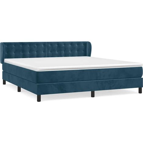Maison Exclusive - Cama box spring con colchón terciopelo azul os (1/5)