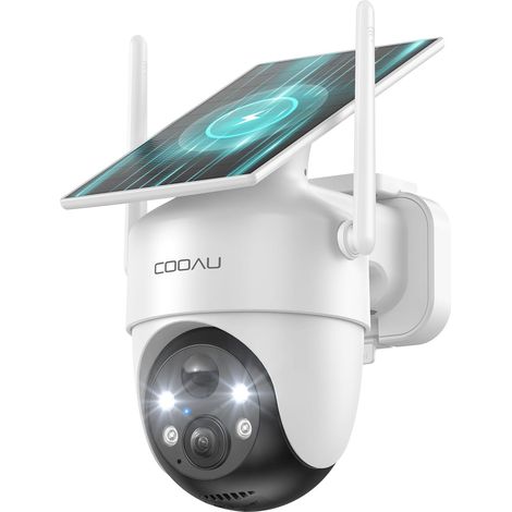 2K Camera Surveillance WiFi Exterieure sans Fil Caméra Solaire 3MP 360° PTZ, Wi-FI 6, Détection PIR Intelligente, Alarme Anti-Intrusion, Vision Nocturne Couleur, Recharge Basse Luminosité (1/5)