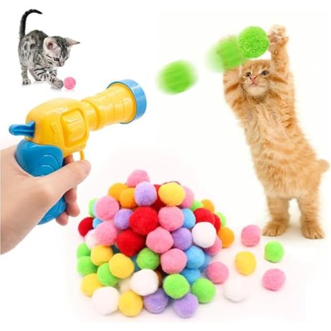 Cat Balls Cat Launcher Interactive Plush Toy Interactive Cat Toy Plush Toy Cat Toy Cat Toys Stretch Toys (1/5)