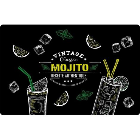 Set de Table "Mojito" 28x44cm Noir
