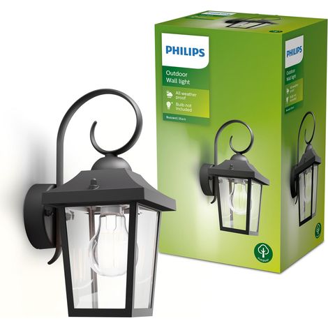 Outdoor, Applique Murale Extérieure Buzzard + Ampoule LED E27, Noir (1/5)