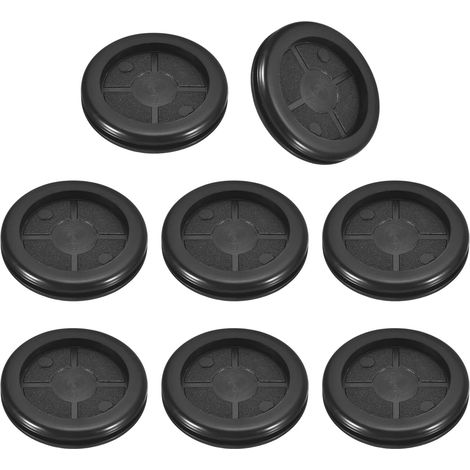 10Pcs Passe-fils En Caoutchouc 1-9/16" (40mm) Trou De Perçage, 1-1/4" (32mm) ID Bouchons De Trou Double Face Joint D'étanchéité Pour Protection De Câble De Paroi Coupe-feu, Noir