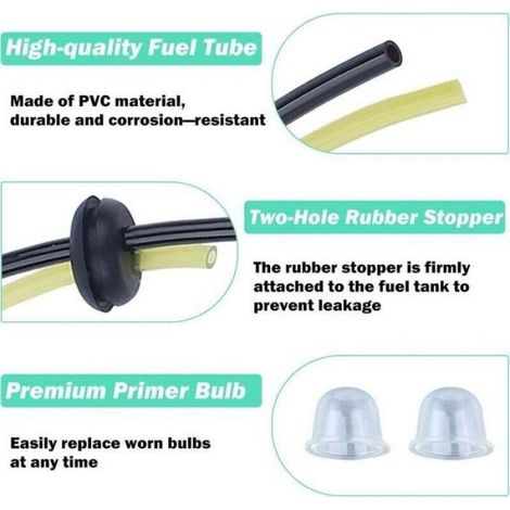 Kit de durites de carburant pour débroussailleuse - - Compatible Honda GX31, GX35, GX25, GX22 (1/4)
