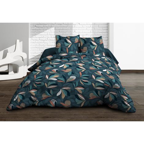 Housse de couette 220x240 + 2 taies - Pur coton 57 fils - Lena (1/5)