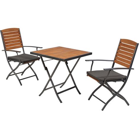 Santorin Balkonset 5tlg Alu/Ak Klapptisch 70 x 70 cm