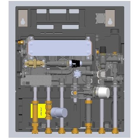 Danfoss Wohnungsstation EvoFlat 4.0 F Typ 1 WSD, 13,2l/min, 95 Grad C, Edelstahl, 183B1512 (1/2)