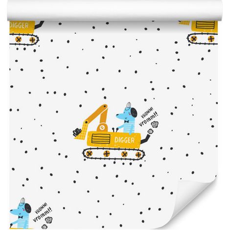 Papel pintado de perros para salón y dormitorio, 50x1000 cm (1/5)