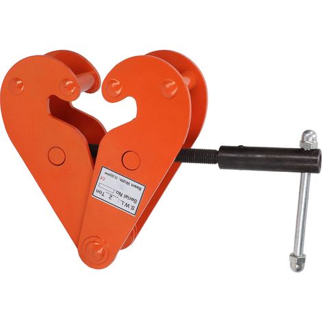 Pince de levage verticale 2T 4400LBS en acier allié robuste pour poutres, usage lourd en usines, mines et autoroutes. (1/5)