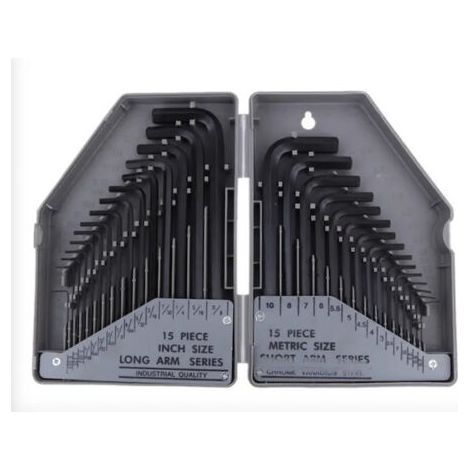 royaluxe -Coffret de clés allen BGS - 6 pans intérieurs - 30 pcs (1/4)