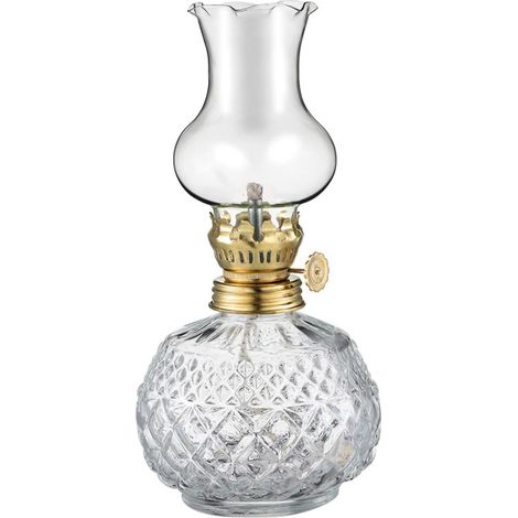 à Pétrole en Verre Transparent Vintage Lanterne à Kérosène (1/5)