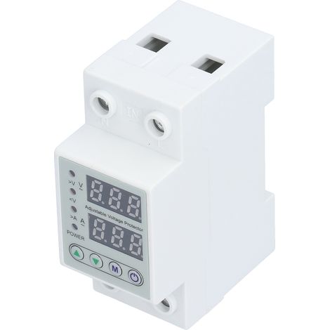 Protecteur de Tension 220V Intelligent avec Écran LED, Disjoncteur de Surtension et Sous-tension 40A pour Équipements Domestiques