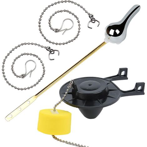 Kit de reparación de tanque de inodoro que ahorra agua con bola flotante estable y válvula de descarga, válvulas de tanque de inodoro para ahorrar piezas de inodoro (1/5)