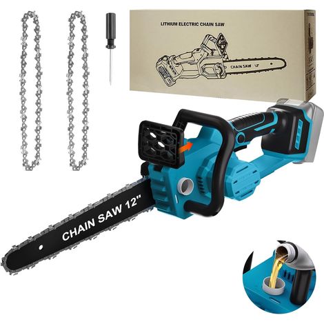 12" Akku-Kettensäge für Makita 18V, 30cm, Elektrokettensäge PAM-VK0001, bürstenloser Motor mit automatischer Kettenschmierung, Kettensäge (1/5)