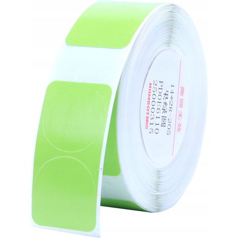 Étiquettes autocollantes NIIMBOT rondes vertes 14 x 28 mm, double 205 x pour série D (1/5)