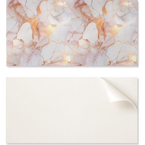 Azulejos autoadhesivos con gr谩ficos para comedor, PVC, m谩rmol elegante con vetas, 10x40x20 cm