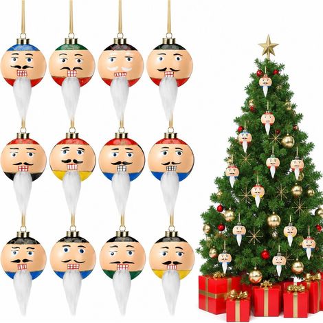 Décorations de sapin de Noël à 12 faces, boules de verre incassables, pour intérieur et extérieur. Charme des fêtes (1/5)