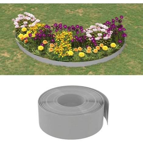 Bordures de jardin 5 pcs gris 10 m 20 cm polyéthylène (1/5)