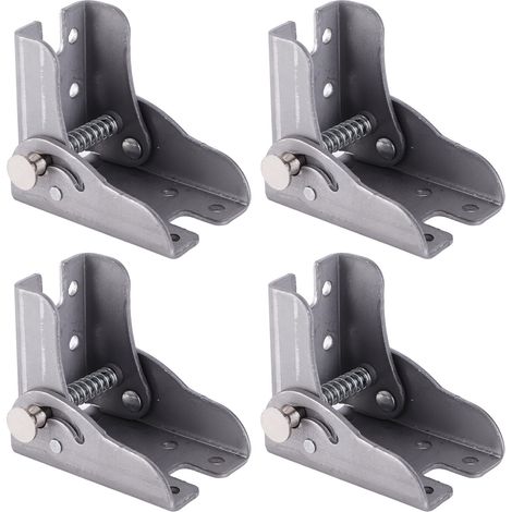 Lot de 4 pieds de canapé-lit multifonctions pliables en acier laminé à chaud, épaisseur 2,3 mm, accessoires de meubles (1/5)