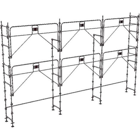 Gerüst 60m² - Struktur allein - Gelände Version - MEKA48P-60-S