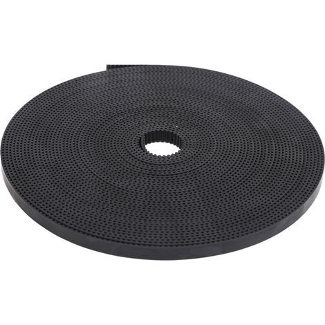2GT-6 mm PU-Zahnriemen mit Stahlkern, Synchronriemen, Industriequalität, schwarz, 10 m / 32,8 ft (1/5)