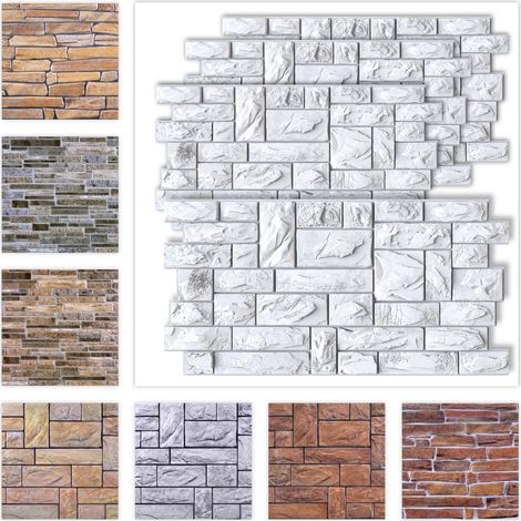 Pannelli decorativi in PVC - Pannelli murali decorativi con look 3D come rivestimento murale - Look in pietra: Pannello 50913 - 955 x 477 mm, 3 pannelli (1/5)