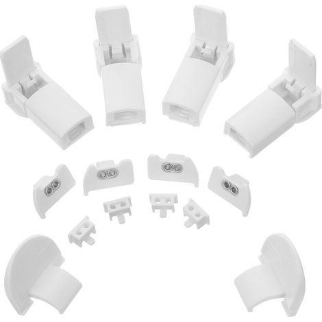 Patte de réparation pour stores plissés en plastique blanc, compatible avec la plupart des stores, (1/5)