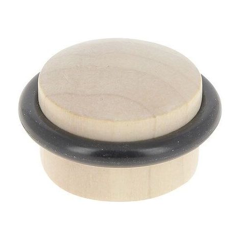 Butée de porte à fixer au sol CHRISLIGNE bois chêne. L.4.1 x H.2.3 x l.4.1 cm (1/2)