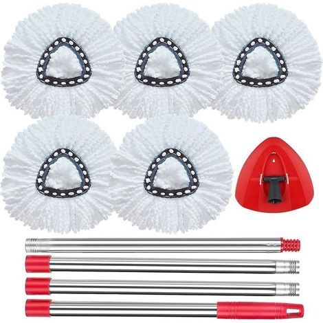 Scopa compatibile con la scopa in microfibra Vileda Recharge Turbo 2 in 1-5, con 1 base e 1 scopa da 5 W 1C 1PO. (1/4)