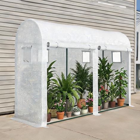 Serre de jardin en acier PE-plastique 300 x 100 x 200 cm (1/5)