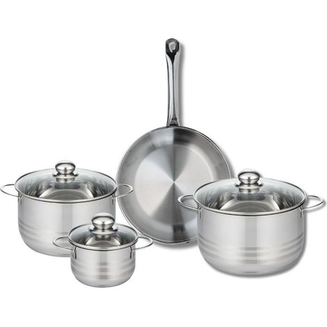 Ensemble de 1 Poêle de cuisson 28 cm et 3 faitouts 14, 20 et 24 cm Elo Profi Brillant (1/5)