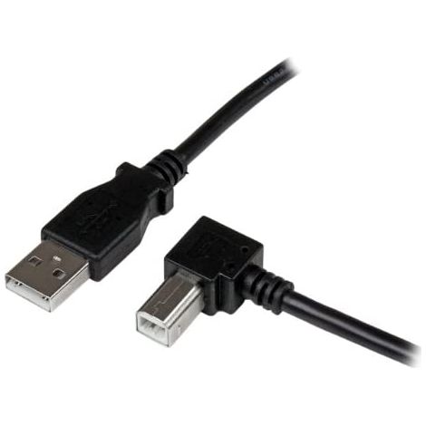 StarTech.com Câble USB 2.0 A vers USB B Coudé à droite Mâle / Mâle pour imprimante - 2 m - Noir (1/5)