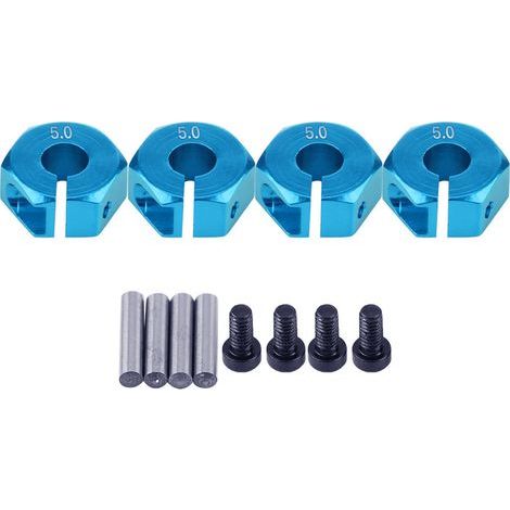 Adaptateur de moyeu hexagonal 12mm universel pour voiture RC 1/10 HSP Sakura (7mm, couleur orange doré) (1/5)