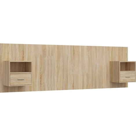 Maison Exclusive - Testiera Letto con Comodini in Legno Multistrato Rovere Sonoma