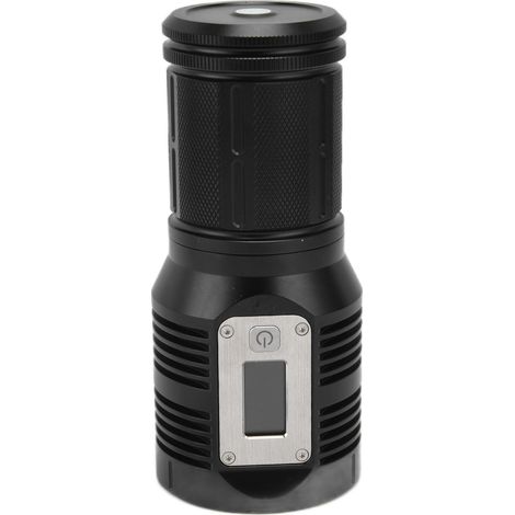 Lampe torche puissante à affichage numérique, étanche et rechargeable, idéale pour le camping et l'éclairage d'urgence. (1/5)