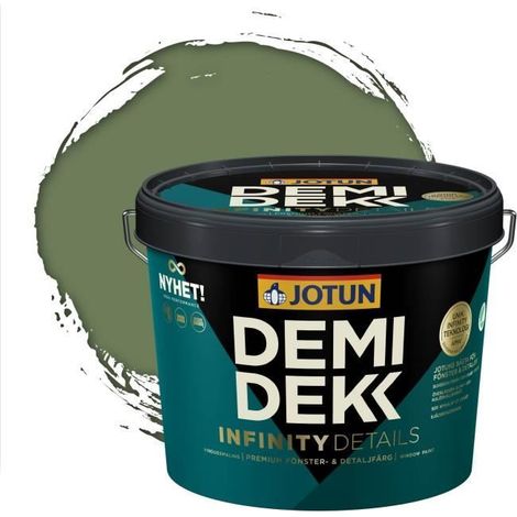 Peinture Bois - DEMIDEKK INFINITY DETAILS - RAL 6011 - Vert Réséda - 3L (1/2)