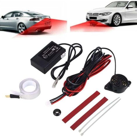 Trywise Hopcd Alarme de Recul Radar à Induction électromagnétique U301,Kit Universel de Capteur de Stationnement de Sécurité Tout Autour,Aucun Perçage Requis Capteur de Stationnement pour Voiture/Cami