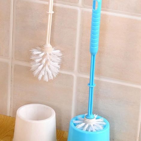 Brosse de Toilette - Porte Brosse WC en Plastique - Vert Foncé (1/4)