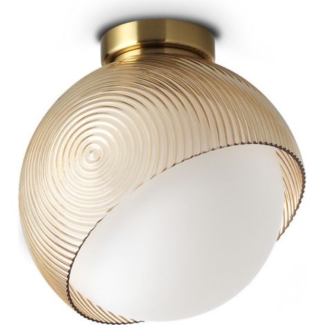 Ideal Lux BLOOM Plafonnier globe en laiton de 22 cm, 1 douille E27 (1/2)