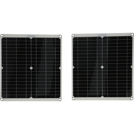 2 Stück tragbare 25-W-Solarpanel-Platine, 20-V-60-A-Solar-Laderegler für Camping-Notfälle (1/5)
