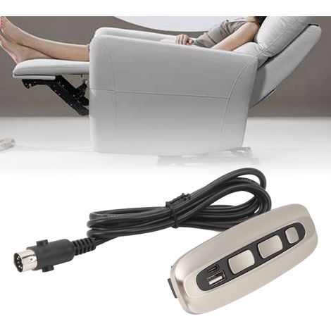 Elektrischer Sitzregler mit 3 Tasten, USB- und Typ-C-Anschlüssen – 151 g, ABS – D5P-Schnittstelle – Motorsteuerung (1/5)