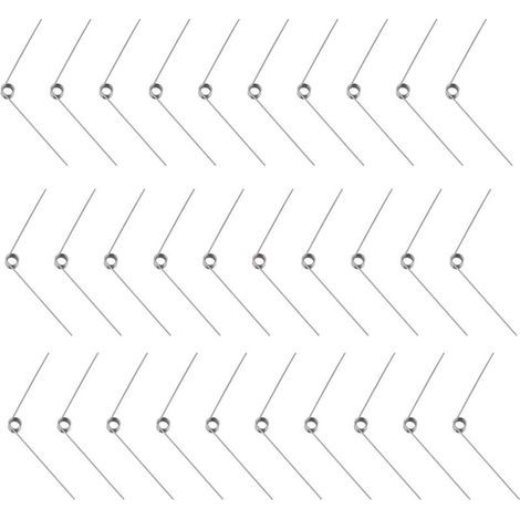 30pcs Acier Inoxydable Petit Ressort de Torsion, Ressorts de Torsion Mécaniques de Diamètre de Fil de 0.5 mm pour Le Travail du Bois de Bricolage, Meubles, Projet de Réparation