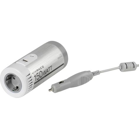 Convertisseur vivanco 150W avec port USB et fusible LED