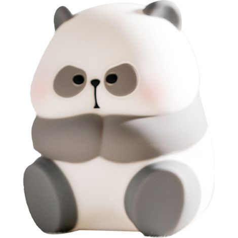 Veilleuse tactile en silicone souple panda dessin animé mignon anti-stress jouet lumineux tapoteuse avec pile pour chambre petite (1/5)