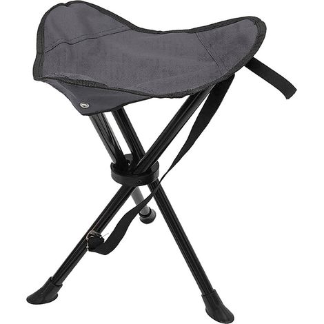 3-Bein Hocker Campinghocker -MAS1001-Grau (1/5)